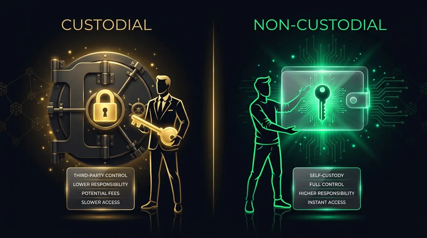 So sánh custodial và non-custodial, ai thật sự giữ tài sản của bạn